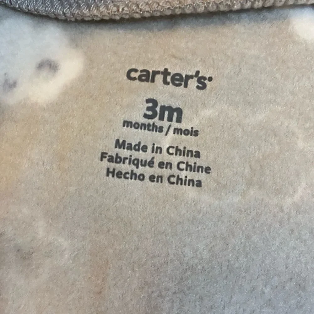 🎉Carter’s  baby boy zippered jumpsuits  size:3 M